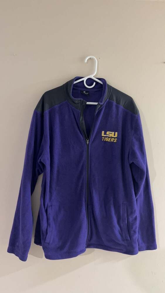 LSU Tigers Colosseum Purple & Black Full Zip Fleece Jacket